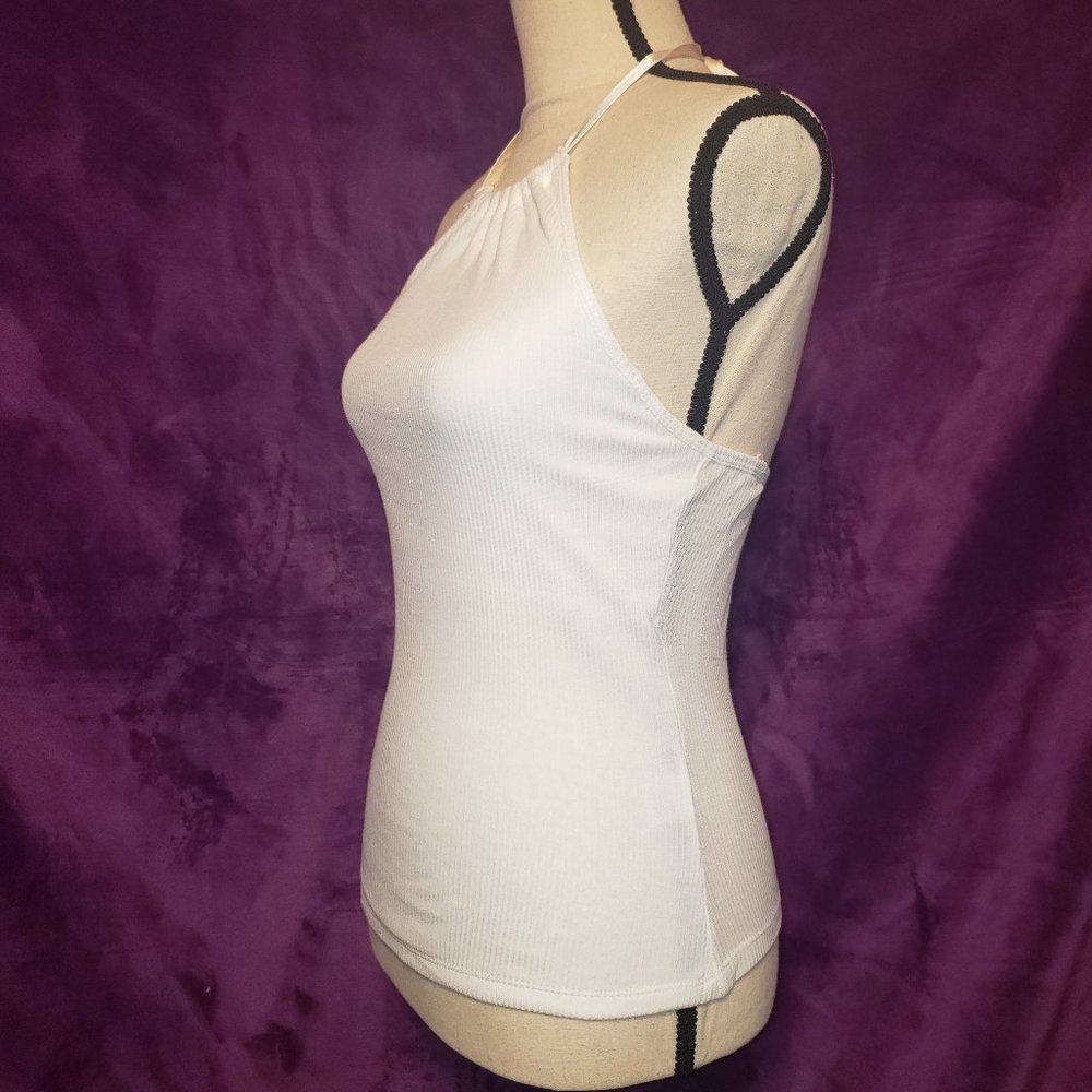 NWOT Laundry by Shelli Segal Women's Sleeveless Halter Top White Small S - Picture 3 of 4